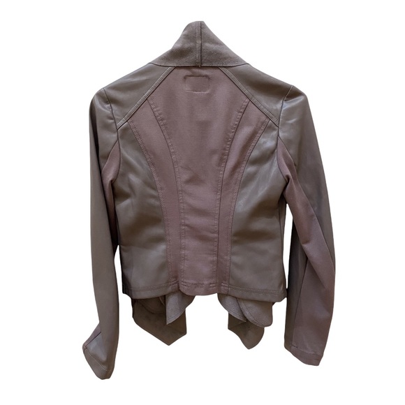 KUT from Kloth,  Gray faux leather drape front jacket - Picture 2 of 10